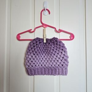 Purple crochet Women's Beanie
